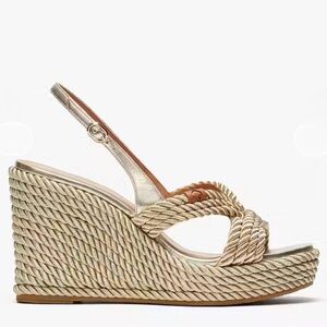 Kate Spade Gold Braided Rope Platforms